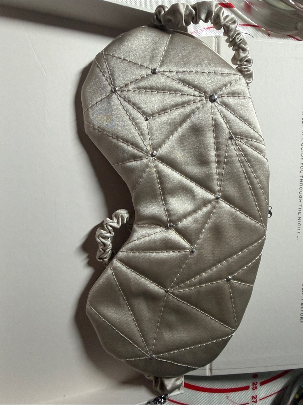 Dorothee Schumacher "Venus Rising" Quilted Silk Sleep Mask Luxury Eye Mask